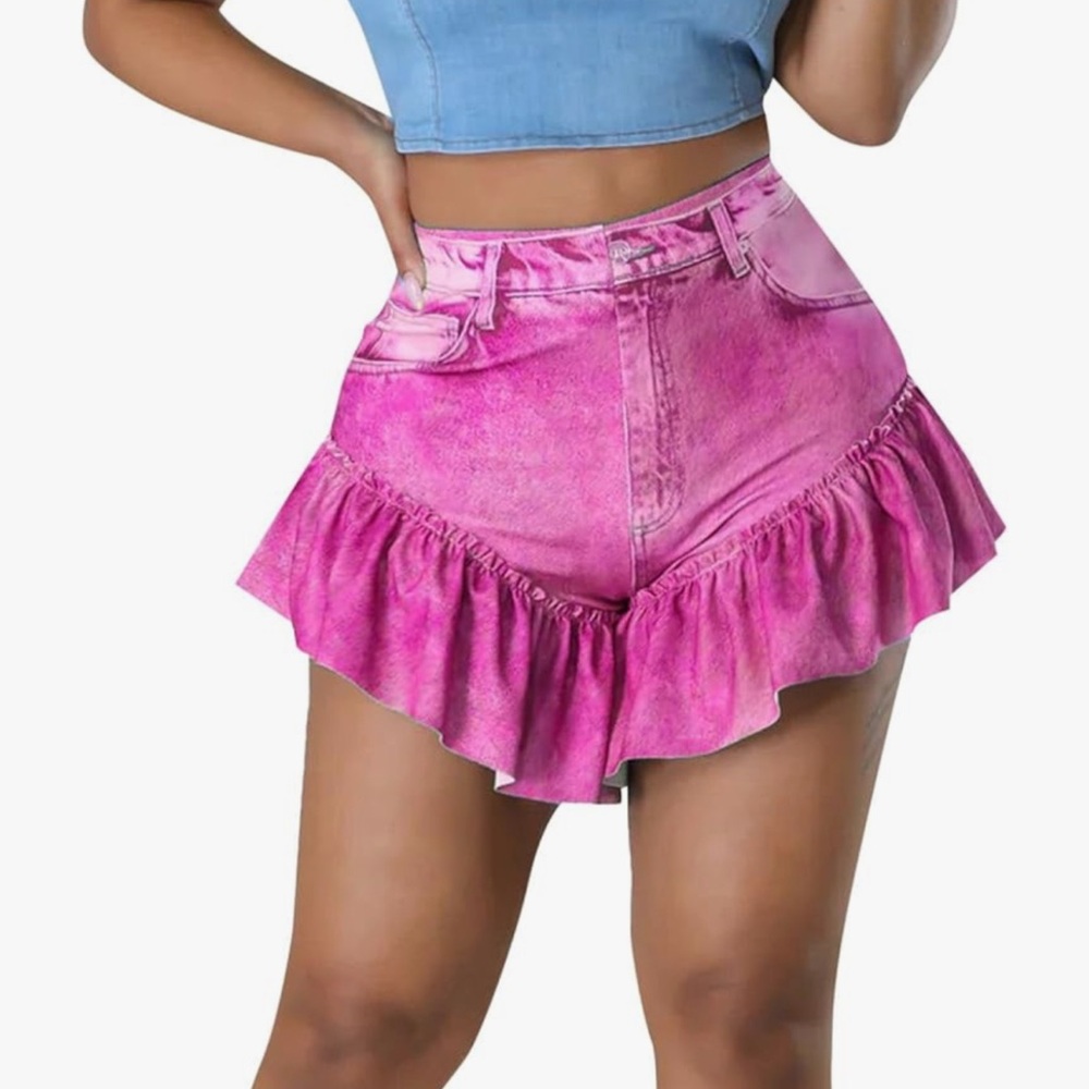 Women's denim shorts. - Picture 2 of 7